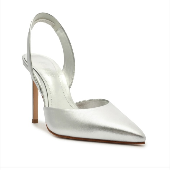 Schutz Lou Sling Back Pump in Silver - Picture 2 of 5